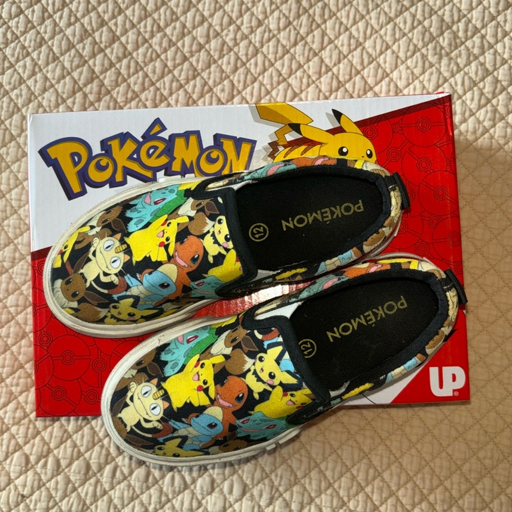 Pokemon slide on canvas shoes Size 12 little kid